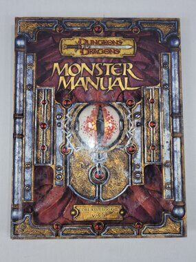 D&D Dungeons & Dragons 3.5th Edition Monster Manual RPG Hardcover Game Handbook
